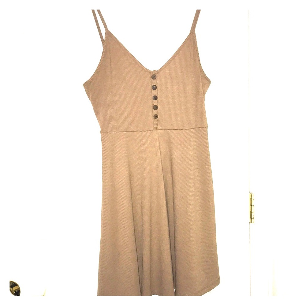 NWT casual tan / brown spaghetti strap dress